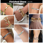 Italian Charms Bracelet Sets with 1Pcs Starter Brascelet 9Pcs Charms 9mm Italian Modular Charm Bracelet DIY Module Jewelry Gifts - color: B-Starter Bracelet Set-20PcsBlack
