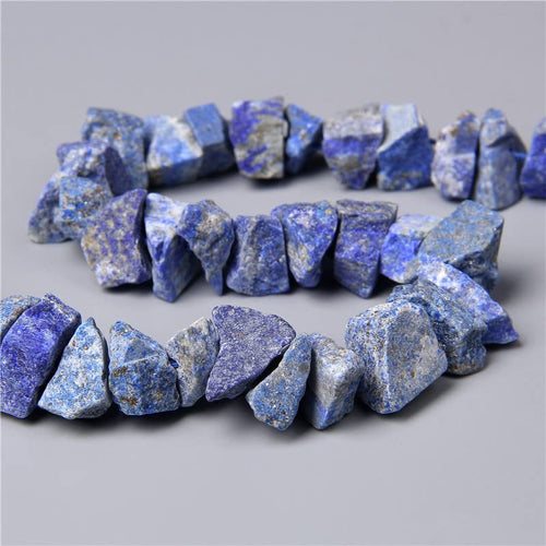 10-13mm Natural Irregular Freeform Raw Lapis Lazuli Stone Nugget Beads Reiki Crystal Healing Minerals Quartz Bead DIY Jewelry Making - color: Lapis Lazuli