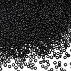 PH PandaHall Black Seed Beads, 6000 Pcs 11/0 Glass Seed Beads 2mm Round Waist Bead Mini Spacer Bead for Earrings Bracelet Necklaces Eyeglass Chain Jewelry DIY Crafts Making - color: Black-6000 Pcs