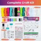 Paracord Bracelet Making Kit with Charms - Art & Craft Gift for Girls Age 8 9 10 11 12 & Teens 13 14 year old. Make Your Own Friendship & Fashion Jewelry for Birthday, Camp & Project Activity - style: Bracelet Making Kit