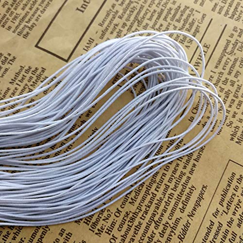 Amaney 0.8mm White Elastic Cord Beading Threads Stretch String Fabric Crafting Cords for Jewelry Making 20m - size: 0.8mm, style: White