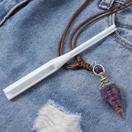 KFHENSOMR Rosary Cord Knotting Tool Dual-Head Twine Knotting Tool Rosary Making Supplies Cord Tying Kit Knot Tying Tools for Beads for Beads Making White ABS (2-Pack)