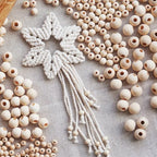 200pcs Wooden Beads for Crafts 20mm Natural Unfinished Bulk Large Beads for Garland Macrame Jewelry Making & DIY Farmhouse Decor (20mm) - size: 20mm