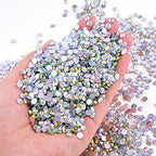 Blinginbox 50000pcs Flatback Rhinestones,Resin Non Hotfix Rhinestones Large Quantity Wholesale for Crafts DIY Creative Design,Clothes,Makeup,Nail Art (3mm=0.12",Crystal AB) - color: Crystal AB, size: 3mm=0.12"