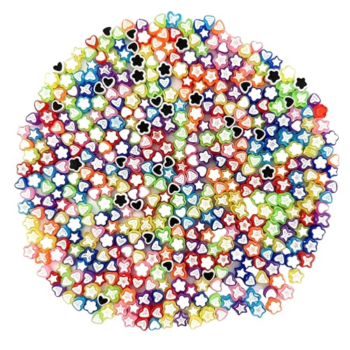 Mixed Acrylic Beads, Faux Polymer Clay Craft Beads for DIY Jewelry Making, Bracelets, Art Crafts - color: mixed color‌ 2