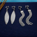 15 Pairs Wholesale Clip on Earrings for Women Trendy,Lightweight Clipon Earrings for Women in Silver Tone - style: Style A