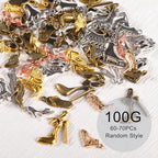 stino Metal Charms for Jewelry Making 100gram, Bulk Tibetan Silver & Gold Plated Trinkets for Earring Necklace Jewelry Making and Findings - color: Shoe Mixed Color