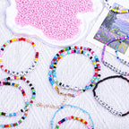 2000pcs Glass Seed Beads Bulk, 4mm 6/0 Mini Pony Spacer Small Individual Color Seed Beads for DIY Bracelet Necklaces Wrist Jewelry Making, Light Pink - color: Light Pink