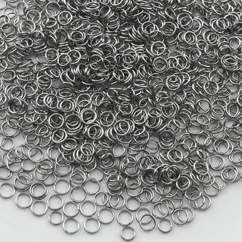 1500pcs 4mm Stainless Steel Jump Rings Connector O Rings Accessories for Bracelet Necklace Earrings Lanyard Keychain DIY Craft Jewelry Making Supplies - size: 4mm