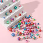 DAHI 250pcs 6mm Polymer Clay Beads Round Beads for Making Bracelet Necklace Earring Accessories DIY Handmade Craf（6mm） - size: 6x6mm