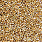 5000pcs Glass Seed Beads, 3mm 8/0 Small Individual Color Seed Beads Mini Pony Bulk for DIY Bracelet Necklaces Wrist Jewelry Making, Gold - color: Gold