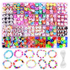 1000PCS Polymer Clay Beads Bracelet Making kit, 24 Style Cute Fun Beads Animal Beads Charms for Jewelry Necklace Earring Making DIY Accessories for Women Girls - color: F1#Style 5