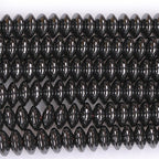 HAAMIIQII 160pcs 8mm Natural Black Hematite Loose Gemstone Beads Rondelle Shape Spacer Stone Beads for Jewelry Making DIY Bracelets Necklaces Crafting - color: Rondelle Shape, size: 8mm