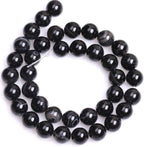 HAAMIIQII 60pcs 6mm Natural Black Striped Agate Stone Beads Round Loose Gemstone Beads for Jewelry Making Strand 15 Inch - color: Black Striped Agate, size: 6mm 60pcs