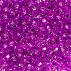 John Bead Czech Glass Seed Beads 6/0 Purple Dyed Silver Lined Beads for Jewelry Making Crafts, 23g Vial - color: Purple Dyed Silver Lined