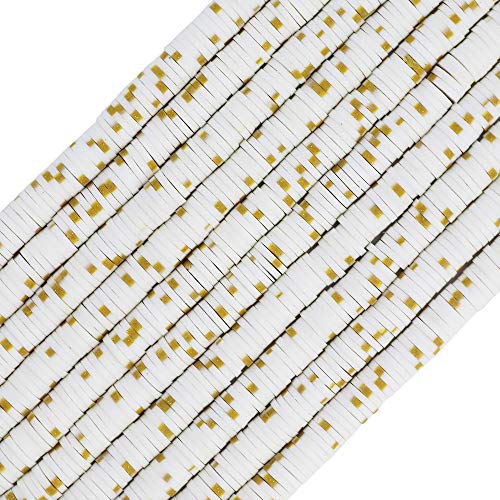 COIRIS 3400 Pcs Speckled Heishi Beads Polymer Clay Spacer 6mm Disk Flat Beads for Surfer Chocker Necklace Bracelet Earrings Jewelry Making(RT-B10Mix) - color: B10, size: 6mm