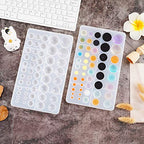 2 Pcs Cabochon Gem Silicone Mold, Clear Round Silicone Mold for Making Earrings Jewelry Making Crafting Projects(Large) - color: round-large