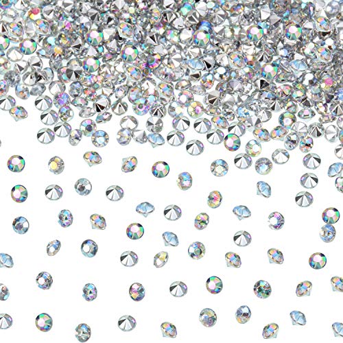 10000 Clear Wedding Table Scatter Confetti Crystals Acrylic Diamonds Rhinestones for Table Centerpiece Decorations Wedding Decorations Bridal Shower Decorations Vase Beads (Crystal AB, 3 mm) - color: Crystal Ab, size: 3mm