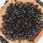 800pcs Number Beads Colorful Black Round Number Letter Beads 0-9 Mixed 4x7mm Plastic Shape Loose Beads for Jewelry Making Bracelets.