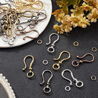 CHGCRAFT 48sets 6 Styles Tibetan Style Alloy S Hook Clasps for Bracelet Necklace Jewelry Making Mixed Color, 1.5x0.63x0.3inch