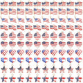 SANNIX 90 Pcs American Flag Charms, Patriotic Enamel Charms for Jewelry Making, Independence Day 4th of July Flag Charm Pendants for Bracelets Necklaces Earrings Making and Crafting - color: Red White Blue