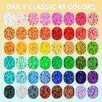 Friendship Bracelet Kit, 14,000pcs 48 Colors Bracelet Making Kit Clay Beads with Number Letter Bead Set Concert Merch Arts and Crafts Gifts for Kids Teen Girls Jewelry Making Supplies Bracelet Maker1 - color: Rainbow color