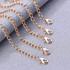 5 Pieces Necklace Extenders eBoot Chain Extenders Set for Necklace Bracelet DIY Jewelry Making (Rose Gold)