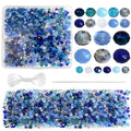 TOAOB 1000pcs Briolette Crystals Glass Beads 4mm 6mm 8mm Rondelle Faceted Spacer Beads Blue Loose Beads for Bracelets Necklace Earrings Jewelry Making - color: Blue