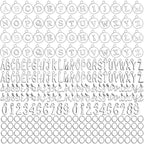 LEOBRO Letter Charms, 376 Pcs Silver Charms for Keychain Making, Bracelet Necklace Charm & Jump Rings, Jewelry Making Supplies, Silver - color: Silver