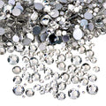 AD Beads 1440 Pieces Mixed Size No Hotfix Glue on Quality Glass Flatback Rhinestones Round Crystal Gems (01 Crystal) - color: Crystal 01