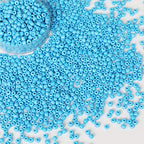 Bala&Fillic Opaque Light Blue Color 4mm Seed Beads About 1200pcs/100Grams in Bag, 6/0 Glass Craft Beads for Making Bracelet and Necklace (Light Blue) - color: Light Blue -4mm