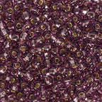 John Bead Czech Glass Seed Beads 6/0 Amethyst Silver Lined Beads for Jewelry Making Crafts, 23g Vial - color: Amethyst Silver Lined