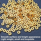 1500pcs 6mm Gold Flat Round Spacer Beads Disc Loose Jewelry Making Beads for DIY Bracelet Necklace Earring Craft Supplies - color: Gold