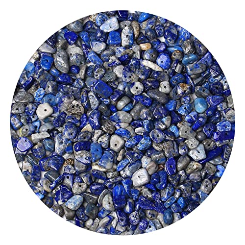 LAIDANLA Lapis Lazuli 400pcs Natural Chip Stone Beads 5-8mm Healing Crystal Irregular Gemstones Drilled DIY Loose Rocks Bead Crystal for Bracelet Earrings Necklace Jewelry Making Crafting - color: E-Lapis Lazuli