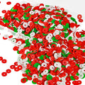 Batiyeer 3000 Pcs Christmas Fall Halloween Clay Beads Set 6 mm Patriotic 4th of July Spacer Beads Winter Polymer Clay Bead for Necklace Earring Bracelet Making(Red, Green, White) - color: Red, Green, White
