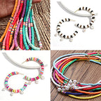 3000Pcs Flat Round Polymer Beads Vinyl Heishi Beads for Jewelry Making Women Necklace Bracelet Earrings(04-Grey) - color: 04-Grey