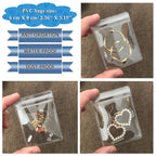 Jewelry Pouch Clear Self Seal Plastic Zipper Bags for Earrings Rings Packing Storage Transparent PVC Lock Pouches, Pack of 80 - color: 80 pcs small bags,6*8 cm