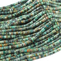 2x4MM 150PCS African Turquoise Tube Cylinder Rondelle Abacus Disk Spacer Loose Beads for Jewelry Making - color: African Turquoise, size: 2x4mm cylindrical
