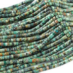 2x4MM 150PCS African Turquoise Tube Cylinder Rondelle Abacus Disk Spacer Loose Beads for Jewelry Making - color: African Turquoise, size: 2x4mm cylindrical