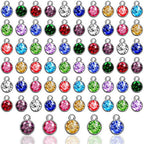 Hicarer 72 Pcs Crystal Birthstone Charms DIY Beads Pendant Crystal Charm for Jewelry Necklace Bracelet Earring Making, 7 mm - color: Light Colors