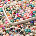 8mm Turquoise Beads 190pcs Natural Stone Bead Gemstone Round Loose Beads for DIY Crafts Bracelet Necklace Earrings Jewelry Making (Mix Color) - color: mix color