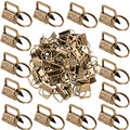 45Pcs 1 inch Bronze Key Fob Hardware Kits 1” Metal Gunmetal Keyfobs Hardware Bulk for Keychains Fob Wristlet Hardware with Key Ring for Lanyard - color: Bronze key fob hardware