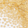 ANCIRS 600pcs 7mm Spacer Beads Caps for Jewelry Making, Metal Flower Bead Caps for Bracelet Necklace- Gold - color: 600pcs gold