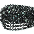 35PCS 10mm Natural Black Obsidian Gemstone Round Loose Beads Crystal Energy Stone Healing Power for DIY Jewelry Making 1 Strand 15" - color: Black Obsidian, size: 10mm