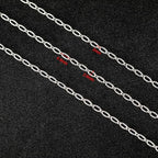 UMAOKANG 32.8 Feet Silver Jewelry Chain for Jewelry Making Silver Plated Brass Chain Roll Women Necklace Bracelet DIY Embossed Oval Cable Chain - color: Silver Embossed Oval