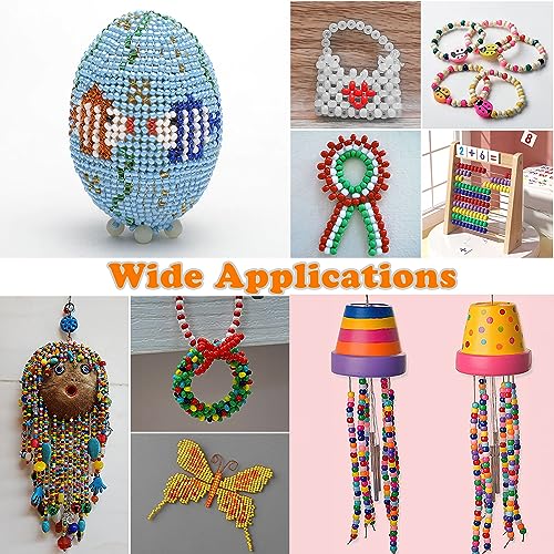 QPIXVB 1100pcs Pony Beads,Beads for Jewelry Making,Friendship Bracelet Bead Kit,Hair Beads Bead for Crafts,Bracelets Making,Necklace Keychain - color: orange beads