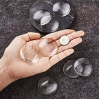 Craftdady 50Pcs Transparent Glass Cabochons 39.5-40mm Clear Glass Flat Back Dome Tile Half Round Cabochon Covers for Photo Pendant Jewelry Making - color: Transparent Clear, size: 40mm Round