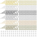 1800Pcs 6 Colors Earring Hooks Set for Jewelry Making,French Hook Earrings Findings Hypoallergenic Ear Wires Fish Hooks with Jump Rings and Earring Backs for DIY Earrings Making Supplies Kit - color: 1800Pcs Gold,Silver,K Gold,White K,Ancient Cyan,Gun Bla