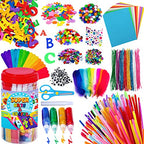 Goody King Arts and Crafts Supplies for Kids - Craft Art Supply Jar Kit for Student Age 4 5 6 7 8 9 10 Year Old Crafting Activity - Collage Arts Set for Toddlers Preschool DIY Classroom Home Project - size: Small