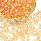 500PCS 6mm Round Crystal Glass Beads Faceted Spacer Beads Bulk for Jewelry Making Bracelets Necklace Earring Pendants Craft (Gold) - color: Gold, size: 6mm
